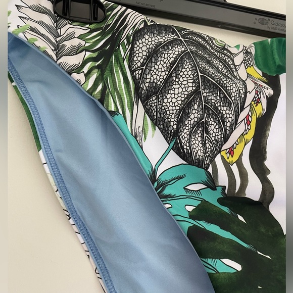 Christian Lacroix x Swiminista Butterfly Triangle Bikini Top Wise Bottom S